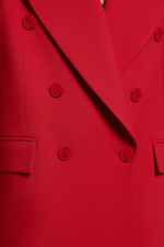 Жакет двубортный красный