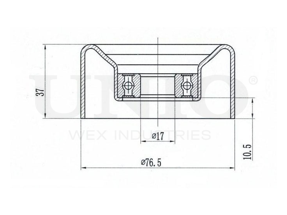 Ролик направляющий приводного ремня UNIO TNS-10224