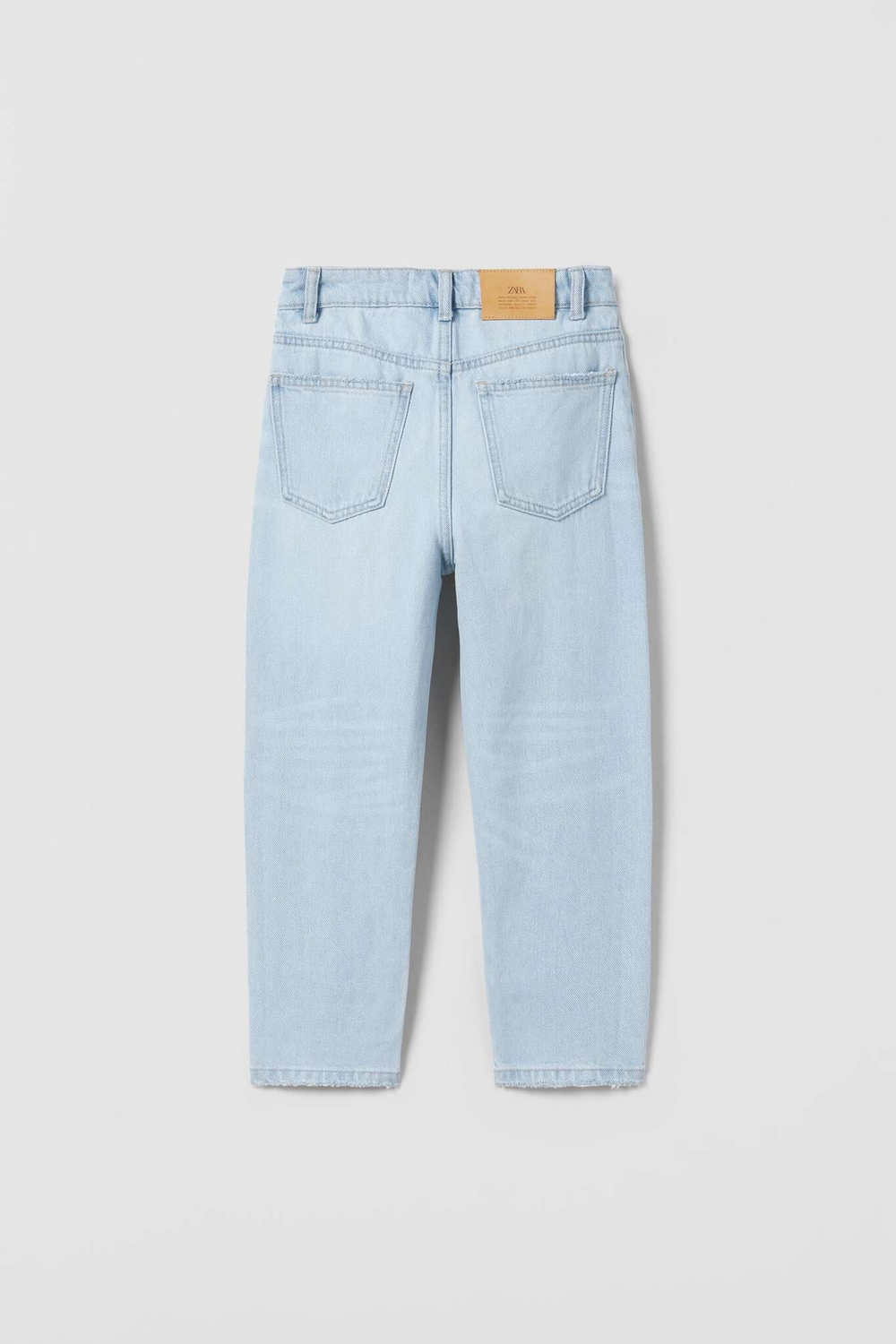 ZARA ДЖИНСЫ MOM FIT, ГОЛУБОЙ