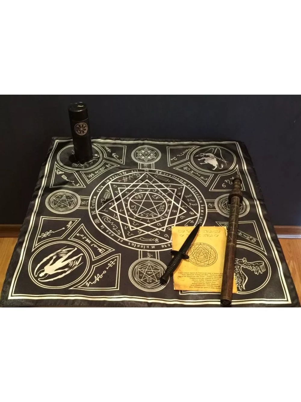 Магическая Скатерть-алтарь "Энохианской магии" с белым