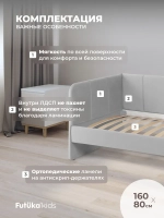 Диван - кровать 160х80 см Stitch ткань Микровелюр