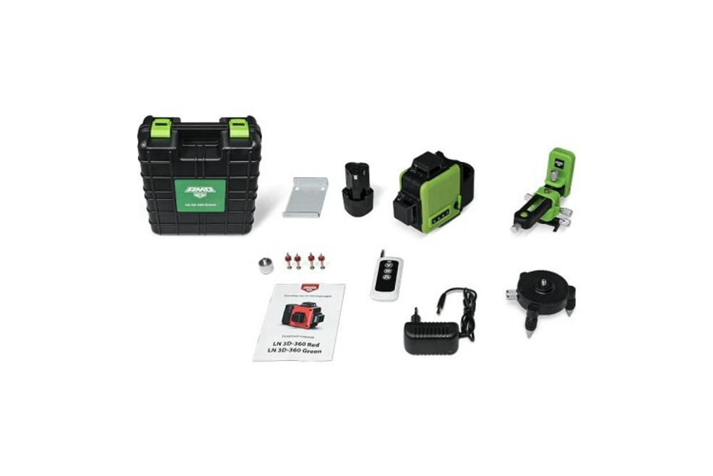 Лазерный уровень AMO LN 3D-360 Green 750158