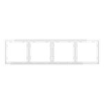 Рамка пластиковая VOLTUM S70 на 4 поста, (белый глянцевый)