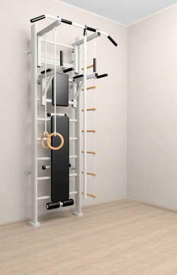 Деревянная шведская стенка Sv Sport 906б (Турник стандарт/Брусья/Скамья/Канат/Кольца/Лестница)