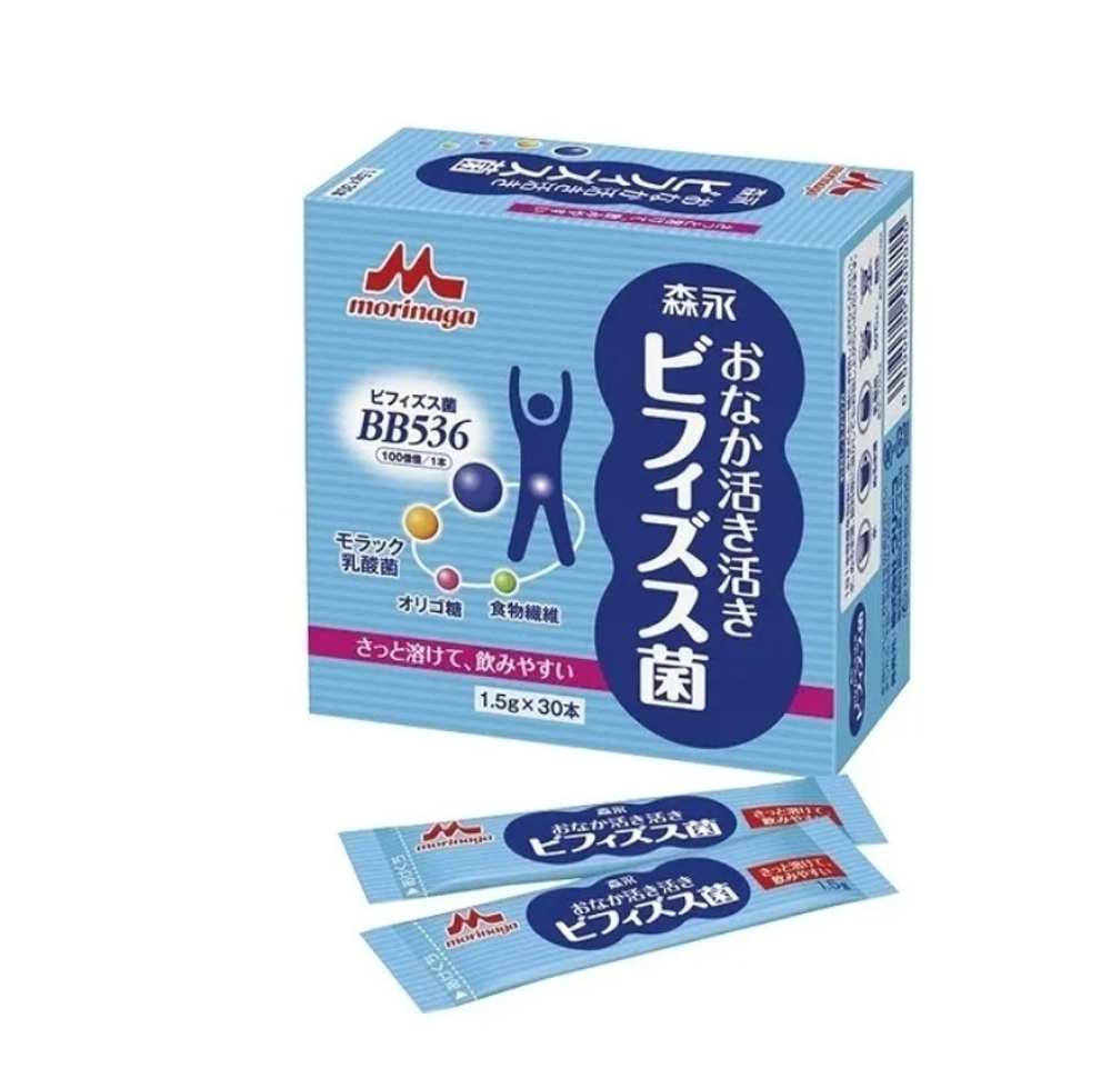 MORINAGA Clinico Onaka Active Bifidobacterium Симбиотик с живыми бифидобактериями, 30 стиков