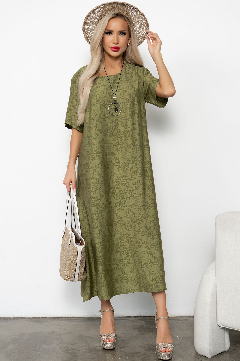 Платье Элиза (оливковый)-50р-р Р11-1219/3 Nikol