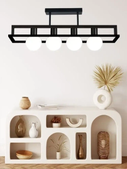 Люстра потолочная на кухню,в гостиную,светильник лофт,черный,E27,AYHOME