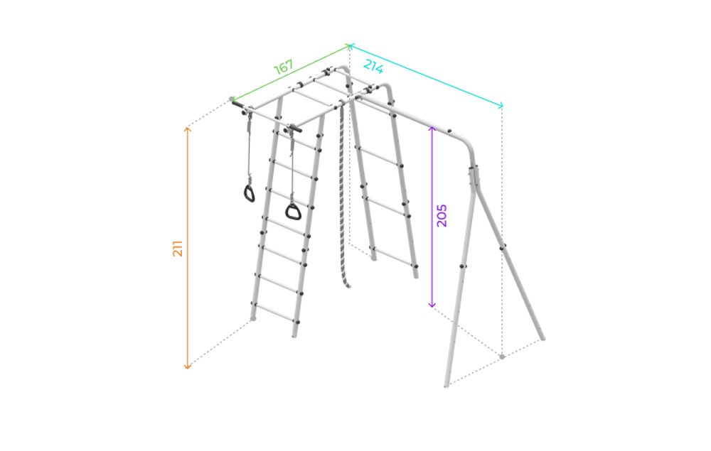 ROMANA Полянка (антрацит) (с фанерными качелями)