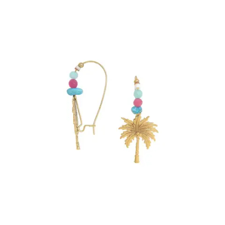 Серьги Franck Herval, Summer, с ракушкой, нефритом и бирюзой, FH26.1-12-70300 (голубой)