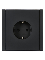 FORTE&PIANO Розетка 1-местная с заземлением с защитными шторками винтовое крепление 16А FP115 черный IEK