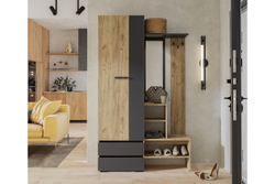 Прихожая Кинг ПР-04, Крафт, Графит