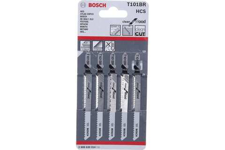 Пилки для лобзика Bosch Clean for Wood T101BR 5 шт 2608630014