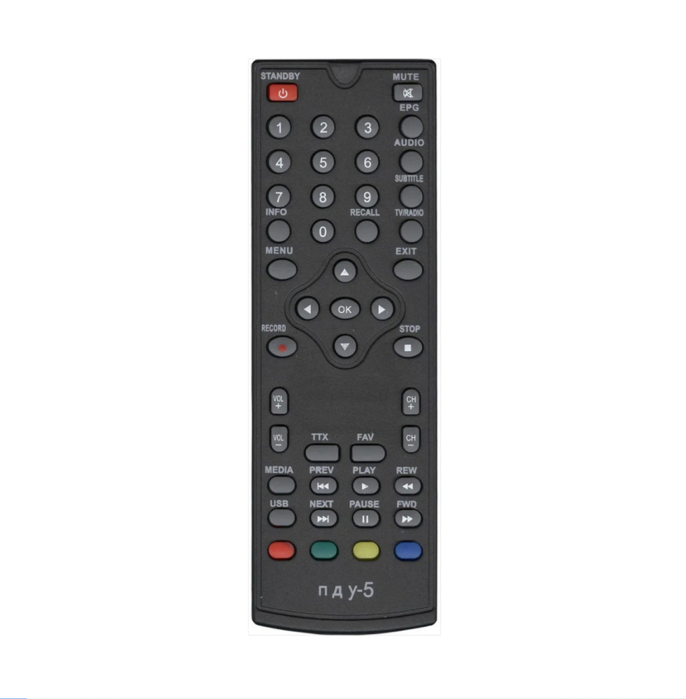 Пульт для Oriel ПДУ-5 DVB-T2 Supra/Tesler (HOB820)