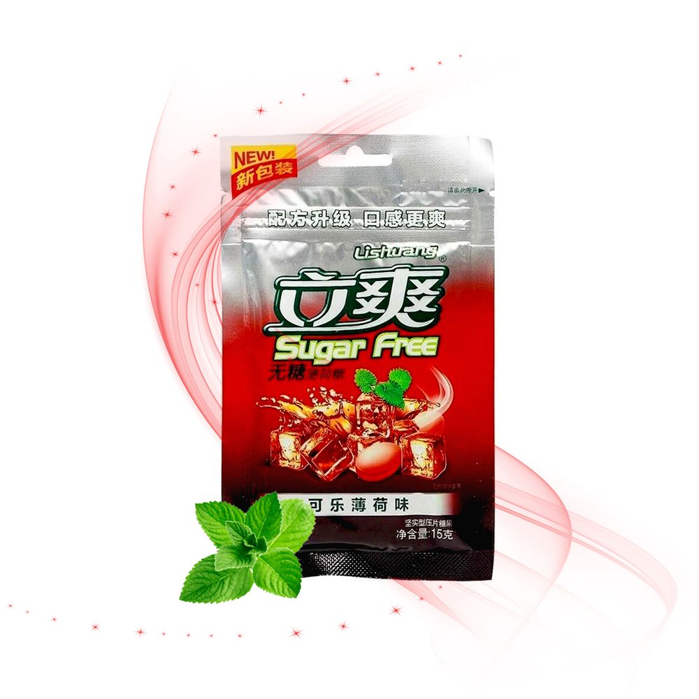 Драже холодок Lishuang Sugar Free без сахара Кола мята 15 г