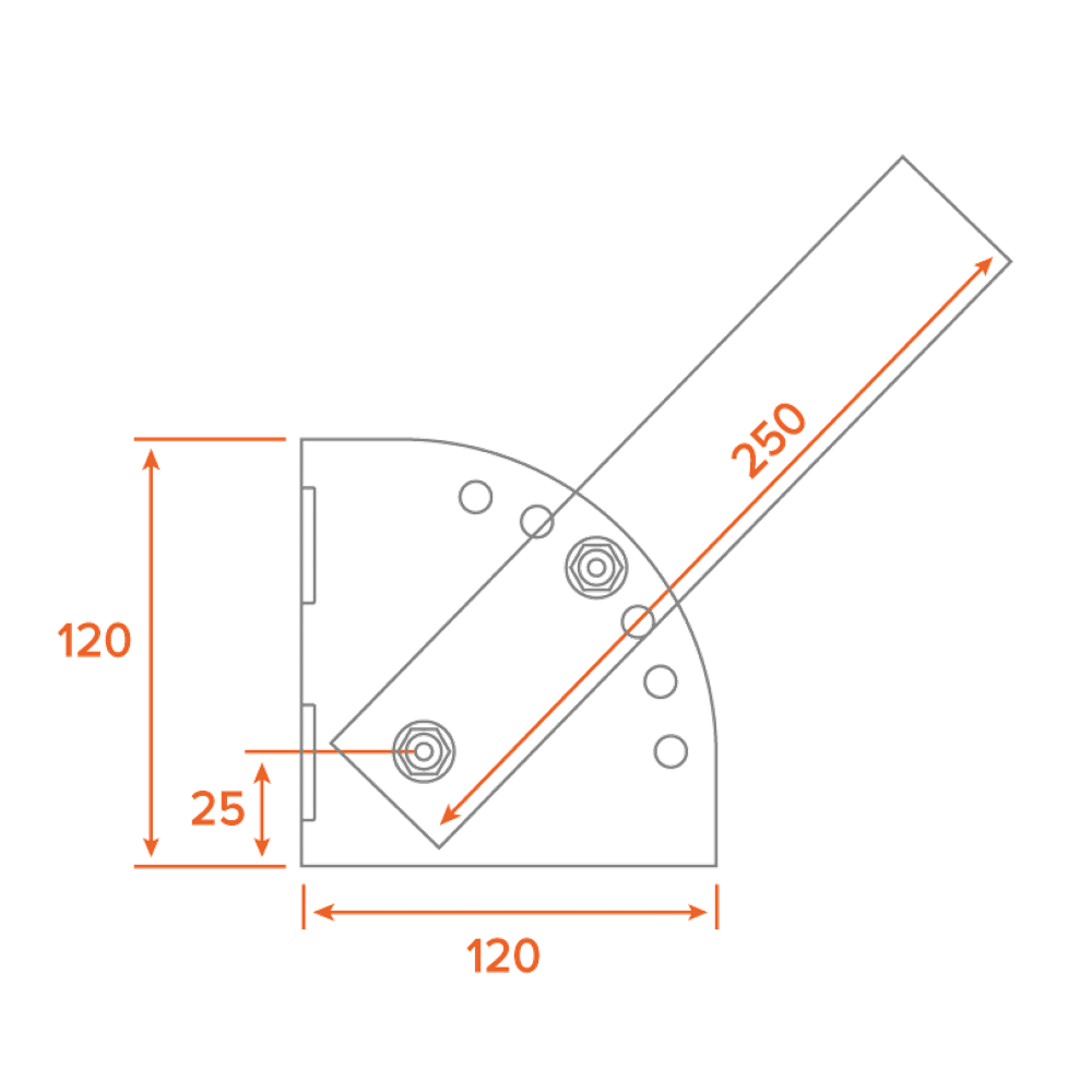 Кронштейн универсальный для консольного светильника К1Н-0-0,25-СМ