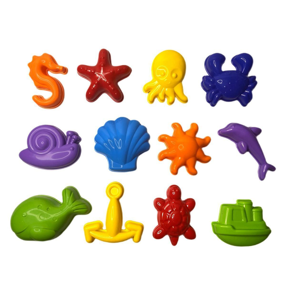 Песочный набор №59 12 формочек морские (АлексТойз)