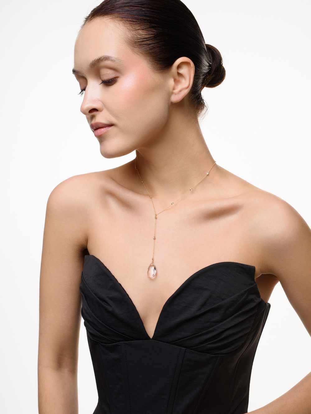 Колье "Big crystal" Gold