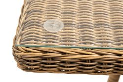 "Катания" обеденная группа плетеная на 6 персон, цвет соломенный