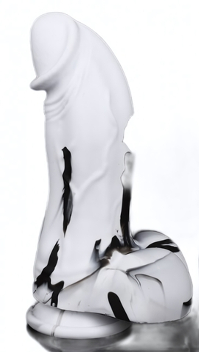 Фаллоимитатор c присоской Strong Man ROSYLAND ( 21.5 см ) белый с черным (Цвет: белый с черным)