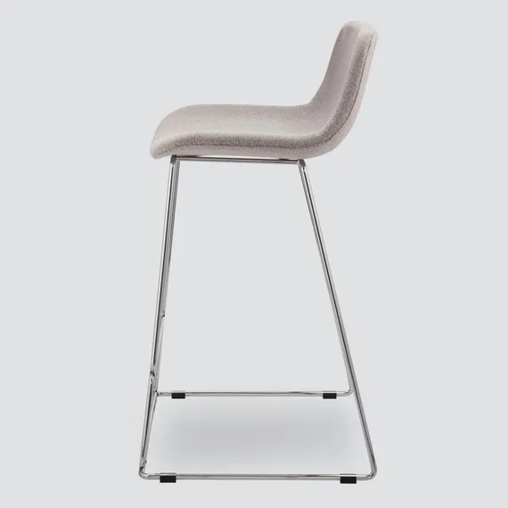 Полубарный стул Neo Soft 65 см, серый, ножки хром