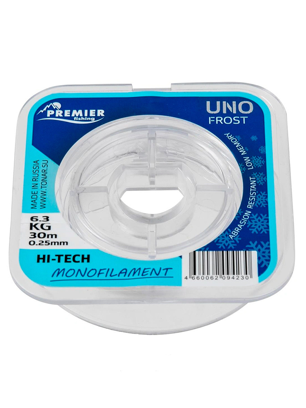 Леска для рыбалки Premier Fishing UNO FROST Clear Nylon 0,10mm/30m (PR-UF-T-010-30)