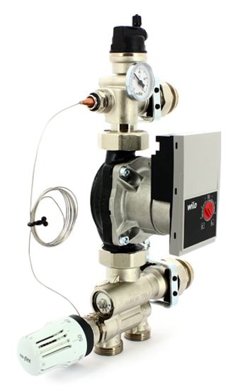 Насосно-смесительная группа Uni-Fitt Solomix 1" с насосом Wilo Yonos PARA RS 25/6-130