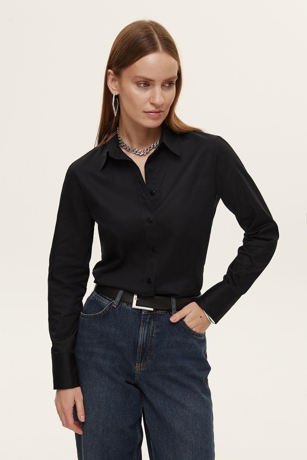 Рубашка Кельн черный ХЛОПОК