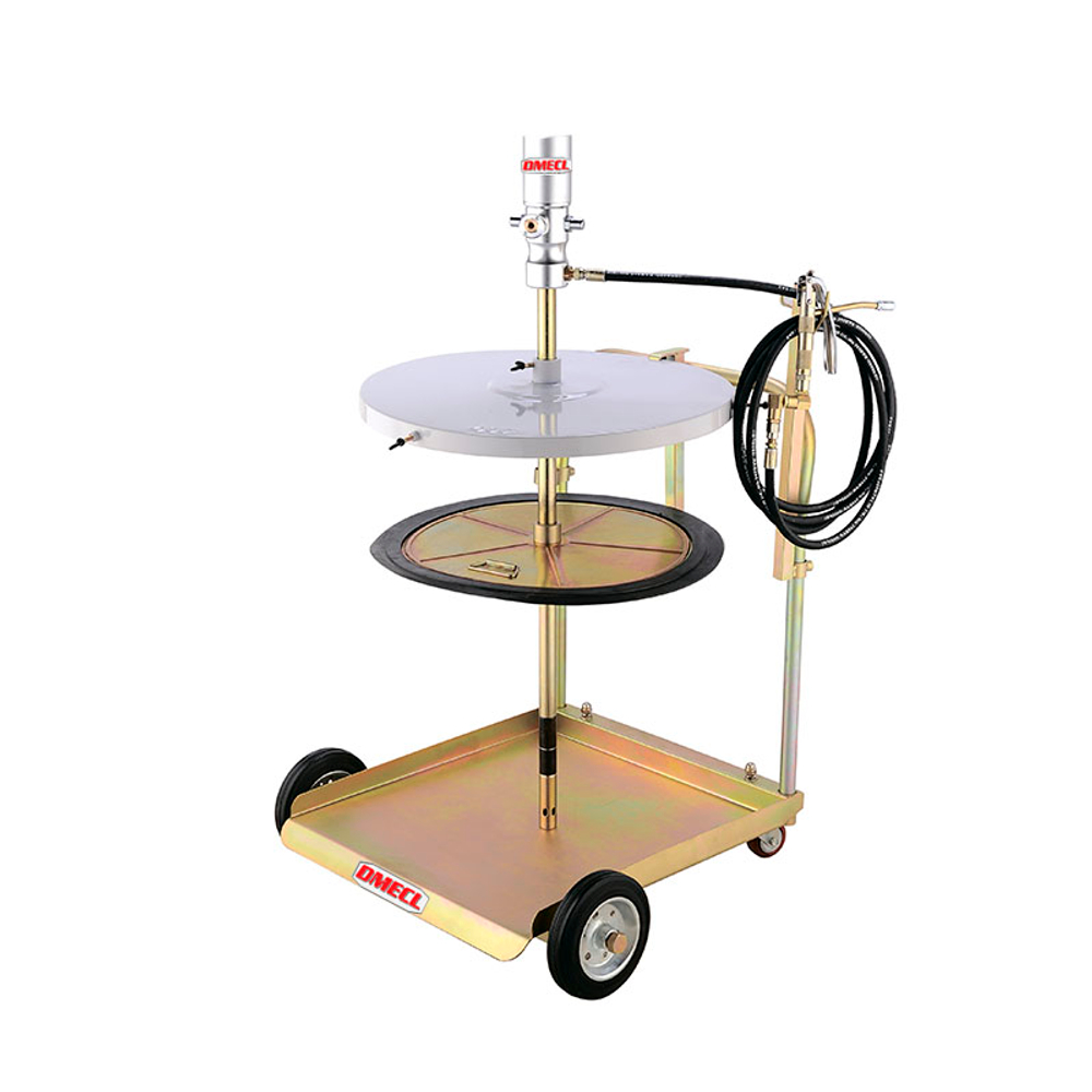 Установка на тележке для подачи консистентной смазки из бочек 180-220 кг