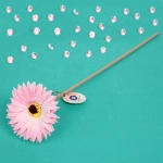 Цветок искусственный «Natur» 55см Гербера цвет розовый