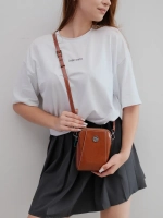 Сумка через плечо маленькая кросс боди для телефона кожаная