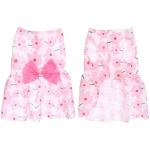 Платье для кошек и собак мелких пород «Бонита на прогулке», ромашки розовые, размер L, длина спинки 30-32см