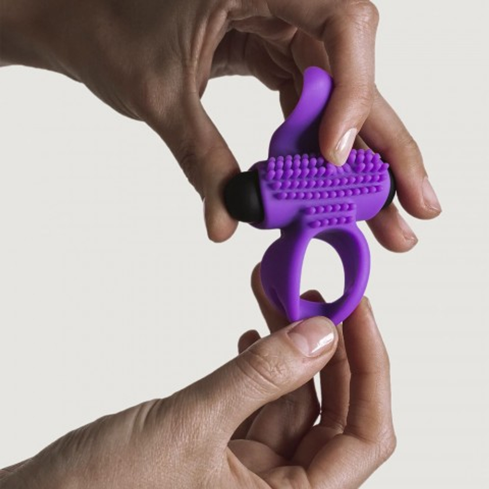 Виброкольцо эрекционное Adrien Lastic Bullet Lastic фиолетовое