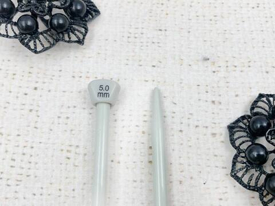 Спицы прямые тефлон, L 35 см, d 5 мм, 1 упаковка-2 спицы