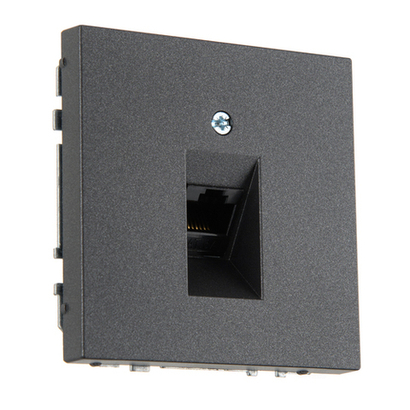 Компьютерная розетка RJ 45 LIREGUS MODERN IKL-001-01.M/BM антрацит матовый