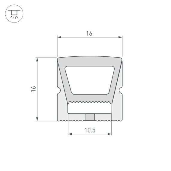 Профиль Arlight WPH-Flex-1616-Top-S11-50m White 040832