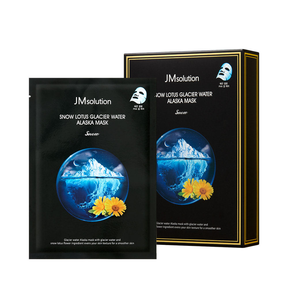 JMsolution Маска тканевая с лотосом и ледниковыми водами аляски - Lotus glacier water alaska, 30мл, шт