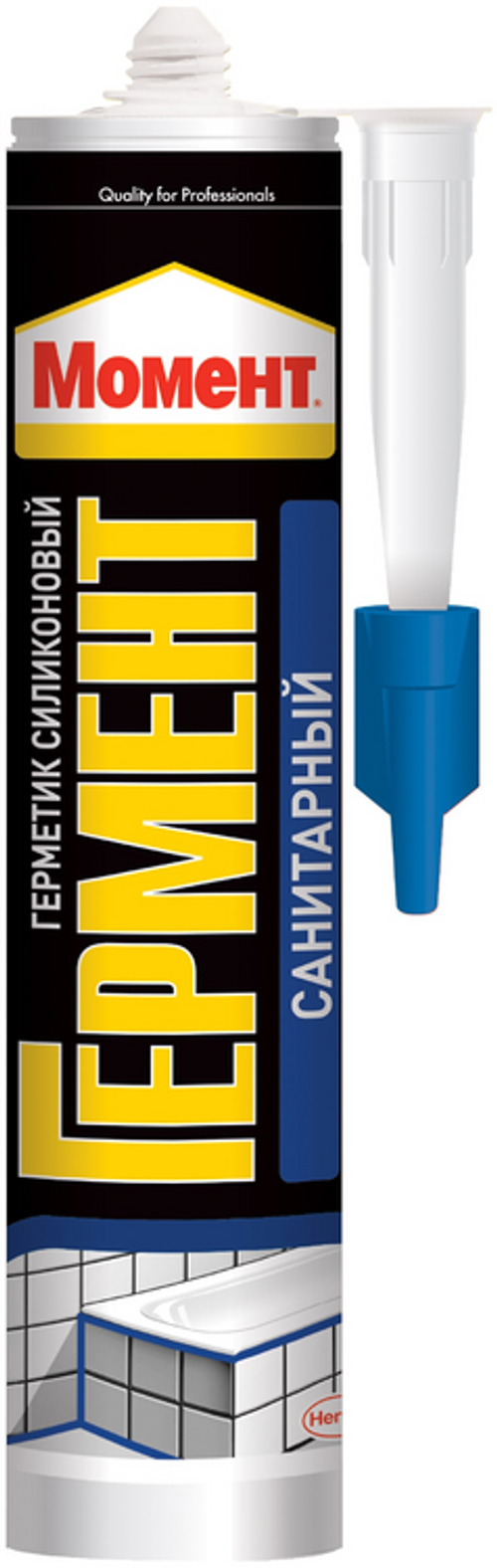 Герметик силиконовый санитарный Момент Гермент прозрачный 280 мл