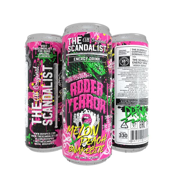 Цена на Напиток The Scandalist Energy Drink - Adder Terror 500 мл Купить Напиток The Scandalist Energy Drink - Adder Terror 500 мл