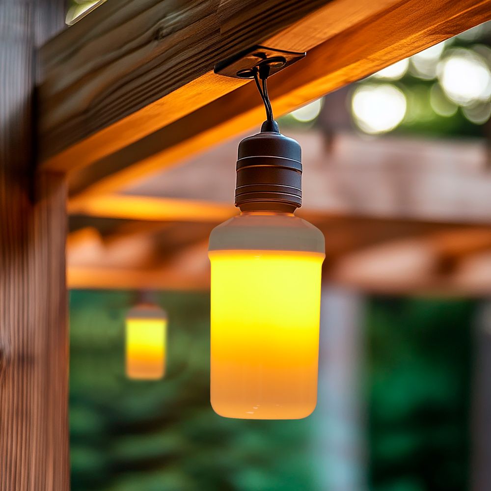 LED-L60-6W-FLAME-E27-FR PLD01WH Лампа светодиодная декоративная с типом свечения эффект пламени. Форма цилиндр. матовая. Картон. ТМ Uniel.