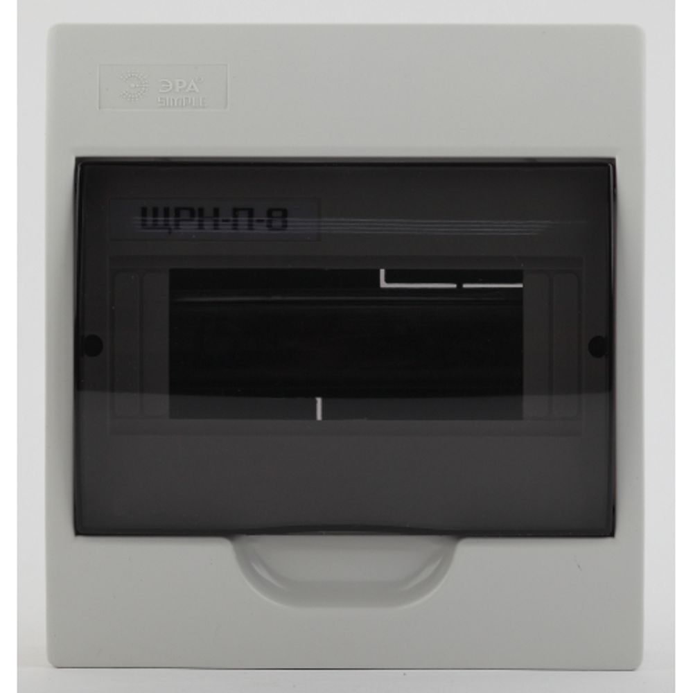 Корпус пластиковый навесной ЭРА SIMPLE ЩРН-П-08 IP41 прозрачная крышка белый | Корпуса пластиковые