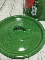 Ковш 1,5л с крышкой с рис Клубника садовая изумрудн 1с43с