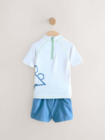 Костюм плавательный раздельный для мальчика Next E22-244, 2 шт., Салатовый, Голубой