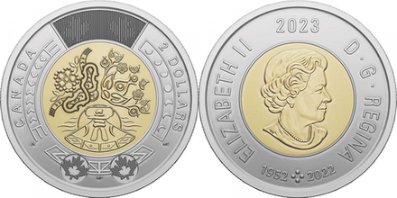 Канада 2 доллара, 2023 День коренных жителей Канады aUNC