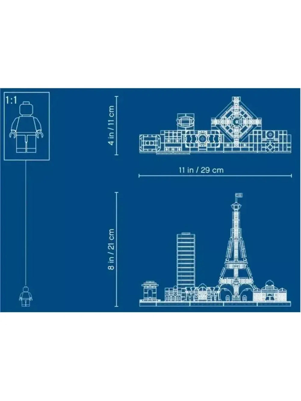 Конструктор Архитектура Париж Франция 649 деталей 20044