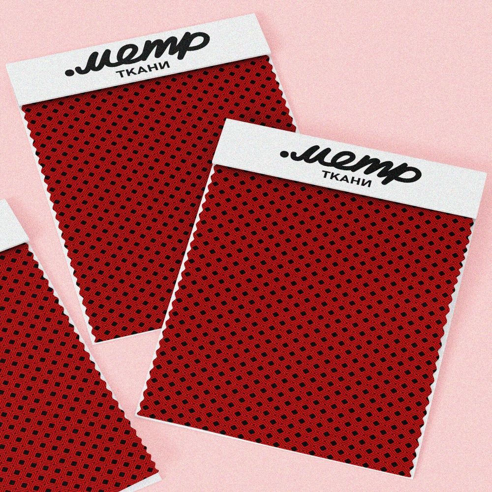 Ткань таффета мелкий чёрный горох на красном