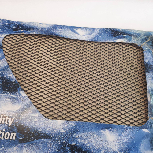 Решетка на бампер BD-0012 (100-33 см.) цвет: черный