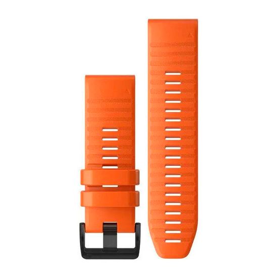 Ремешок силиконовый 26 мм. Premium для Garmin Fenix 7x/6x/5x/5x plus/3, Descent, Tactix, Enduro, D2, быстросъемный QuickFit (Оранжевый)