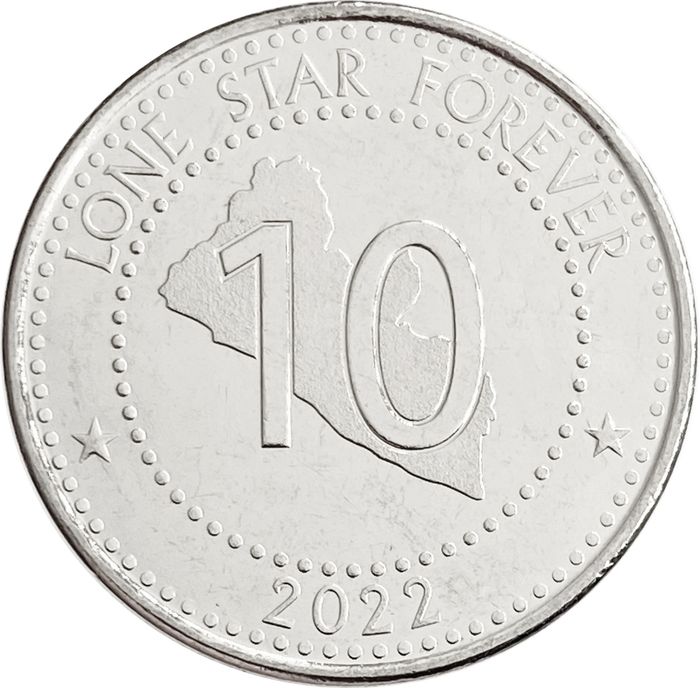10 долларов 2022 Либерия