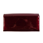 Стильный бордовый женский кошелёк из из премиальной искусственной кожи с 3 большими отделениями, двойным отделением в монетнице, 2 потайными карманами, окошком для пропуска и 8 кармашками для пластиковых карт CS205-01С