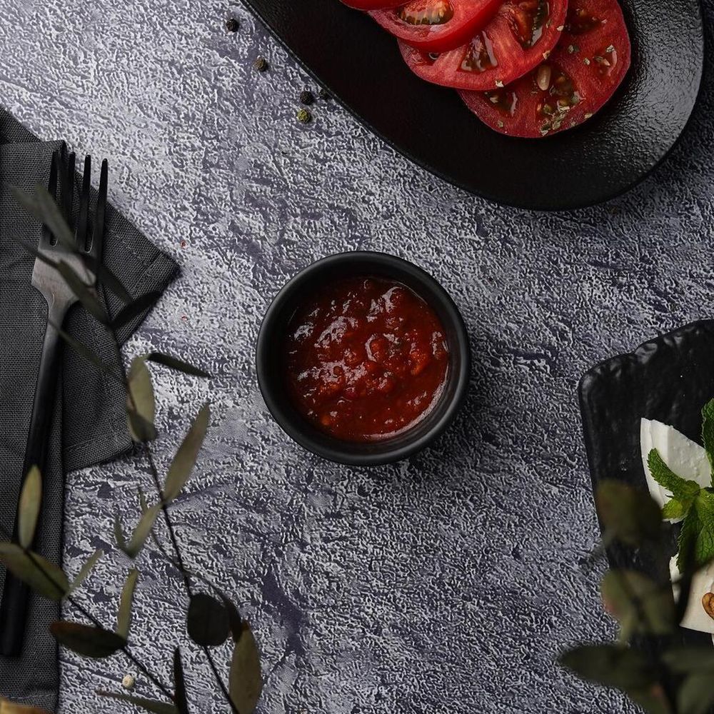 Соусник 110 мл d 7,7 см h4,1 см круглый Smooth Black Raw Stellar P.L. Proff Cuisine [12]